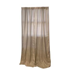 Set of 3 Studio 9 Curtain Panels Taupe Silver 96"l x 36"w